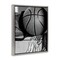 Stupell Industries Basketball Sport Still Life Framed Floater Canvas Wall Art Design by Daphne Polselli
